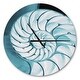 preview thumbnail 8 of 8, Designart 'Chambered Nautilus Shell' Oversized Coastal Wall CLock
