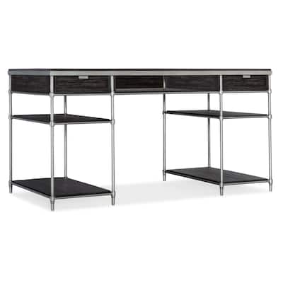 Hooker Furniture St Armand 56" Wide Wood Top Metal 2 Drawer Writing