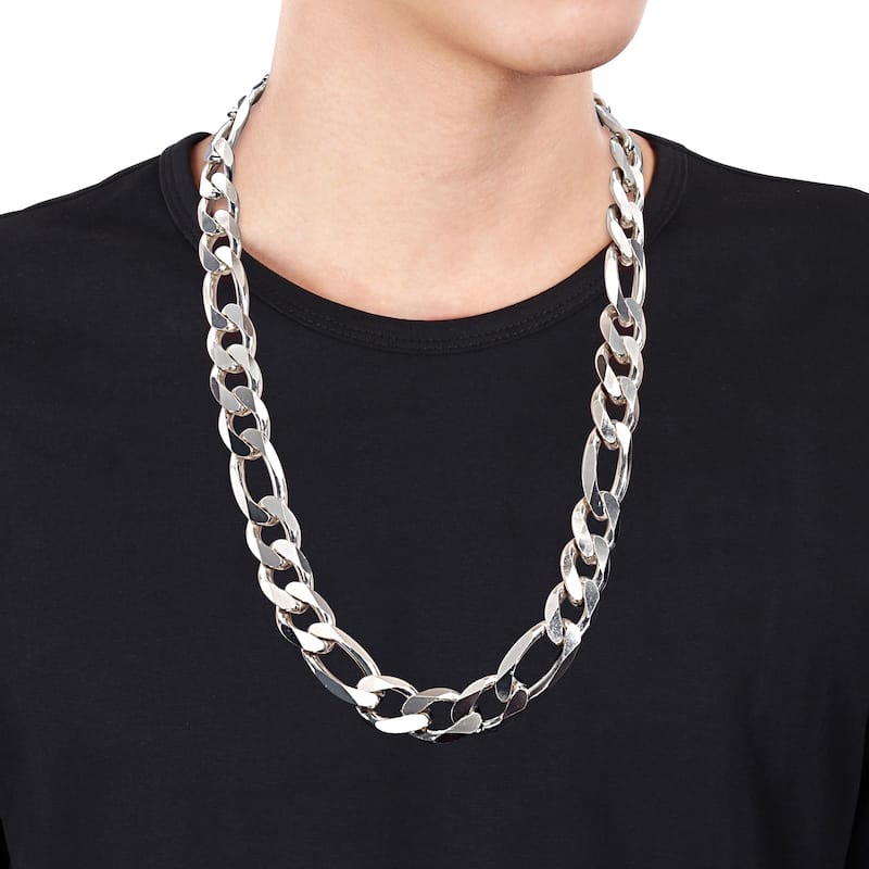 Miadora Sterling Silver Figaro Necklace