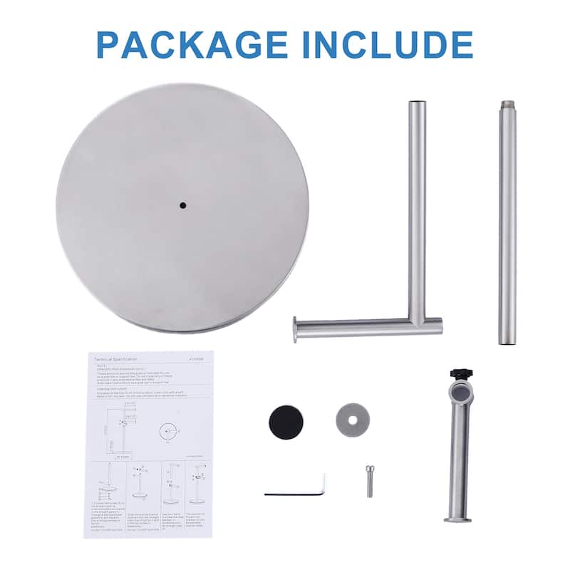 WOWOW Freestanding Bathroom Dual-Rod Toilet Paper Holder