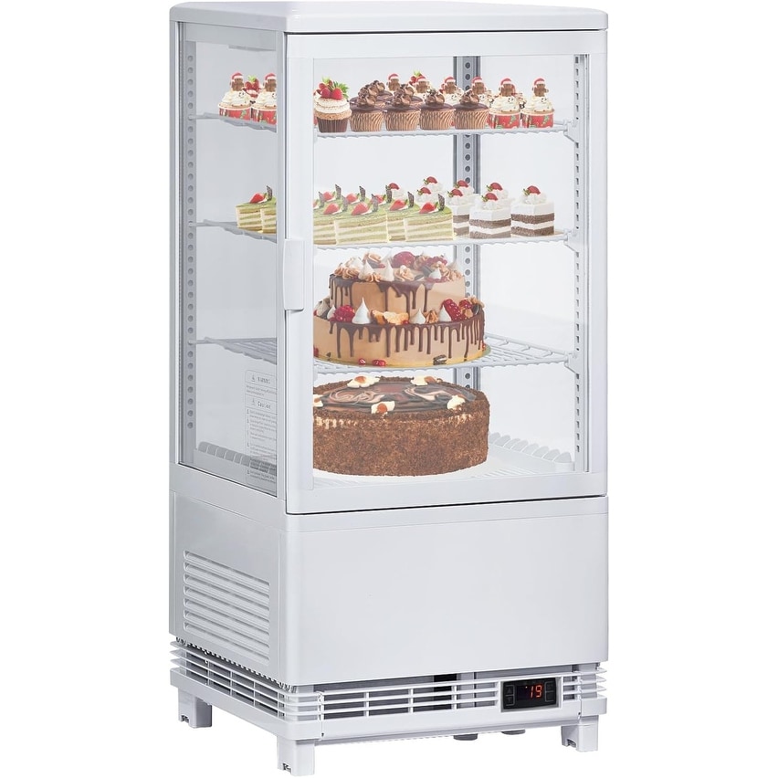 2.7 Cu.Ft Commercial Cake Display Fridge, 3 Tier Countertop Pastry Cooler with LED