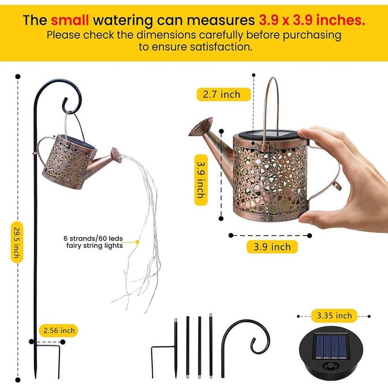 Solar Lights Outdoor Decorative, Metal Solar Watering