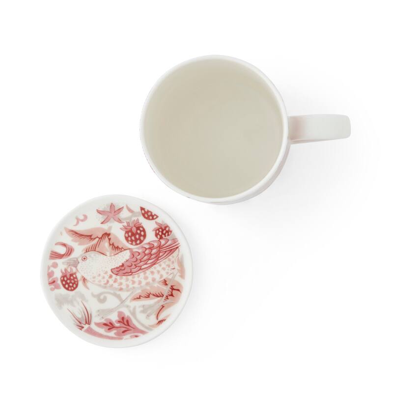 Portmeirion Morris & Co Mug & Coaster Set, Madder - 12oz mug