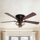 preview thumbnail 1 of 10, 48" Industrial Metal Cage Low Profile Ceiling Fan with Remote