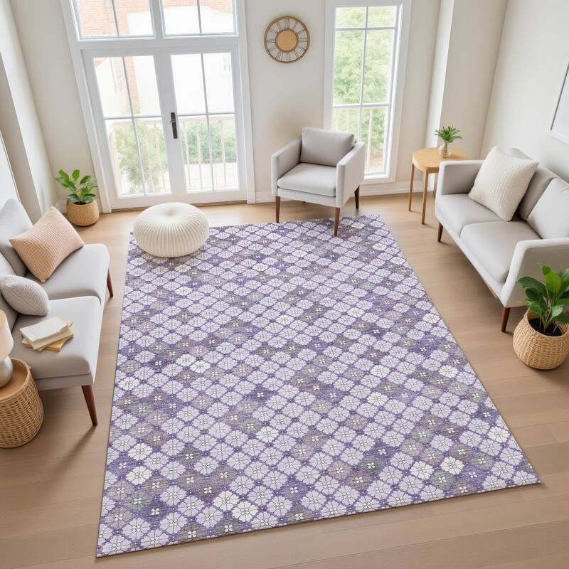 Premium Washable Super Soft Modern Mosaic Mayfield Rug