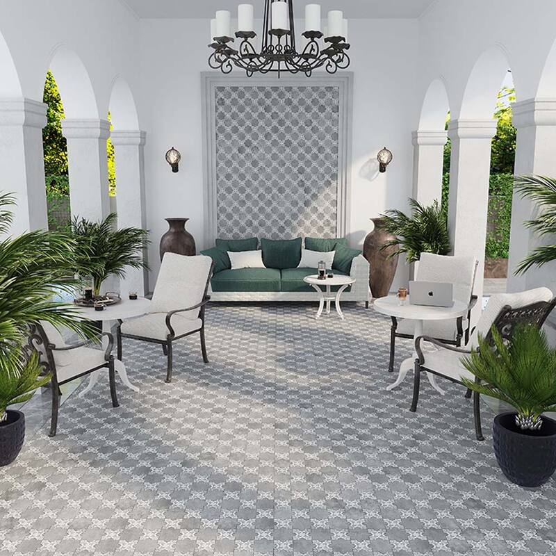 Apollo tile 5" x 5" Siena Matte Light Grey Ceramic Tile (5.37 sq ft/case) - 27 Pack