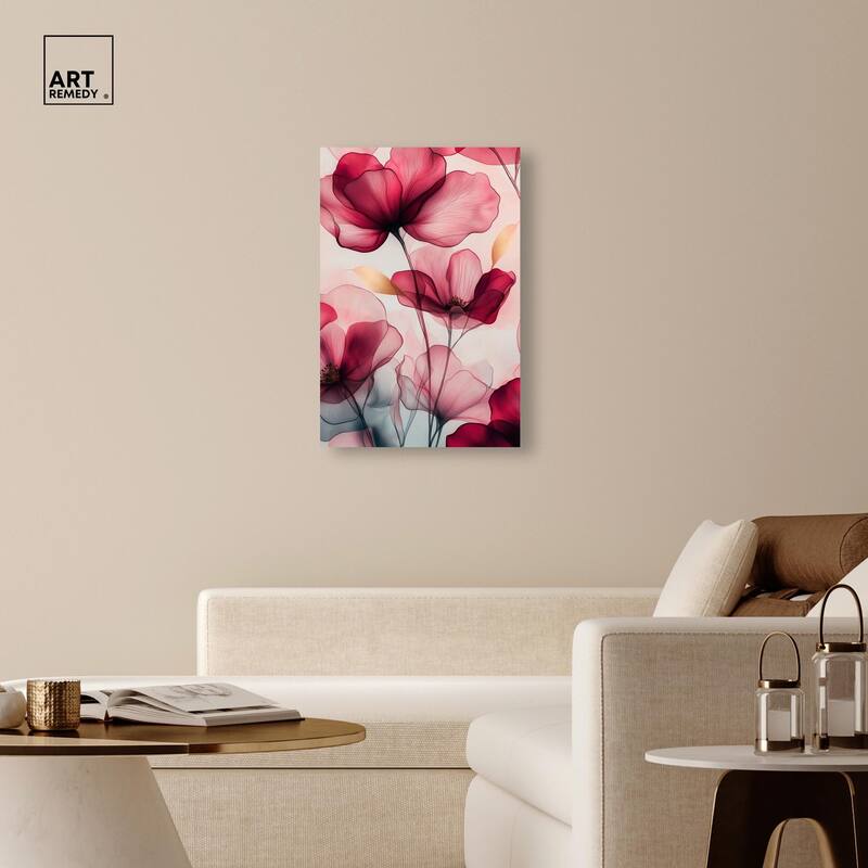 Chiffon Cherry Charm Canvas by Art Remedy, Gallery Wrapped