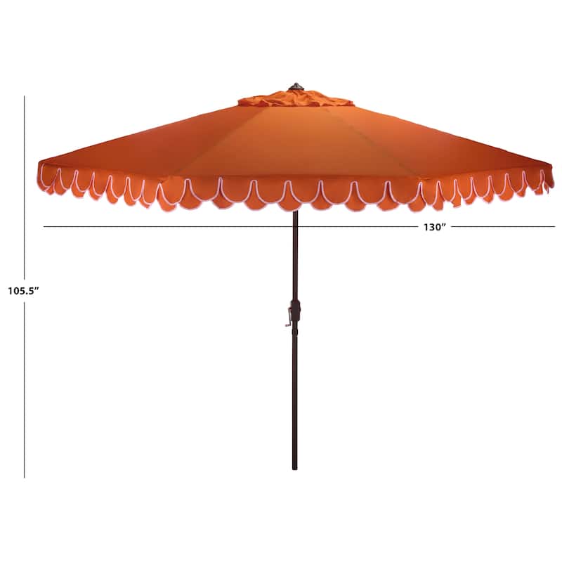SAFAVIEH Outdoor Vilborg Valance 11Ft Round Umbrella