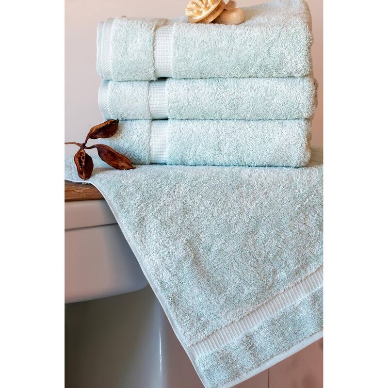 Salbakos Cotton Bath Towels Turkish Cotton Soft Absorbent Set of 4 - 27x54