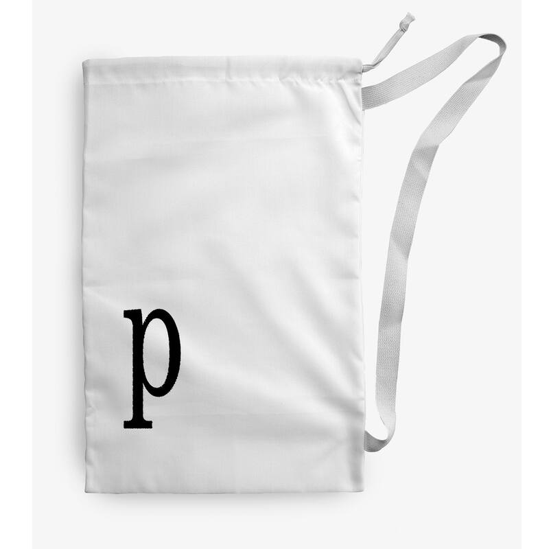 Modern Monogram Laundry Bag - 18" x 29" - White/Black