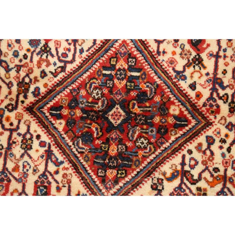 Vintage Vegetable Dye Tribal Bakhtiari Persian Area Rug Wool Handmade - 3'7" x 5'7"