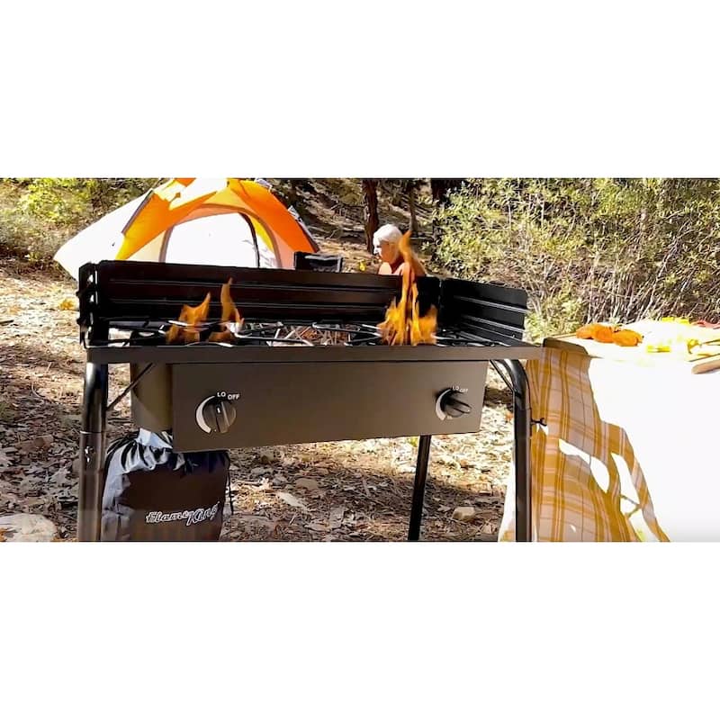 Flame King 200,000 BTU Heavy Duty Portable Propane 2-Burner Gas Stove