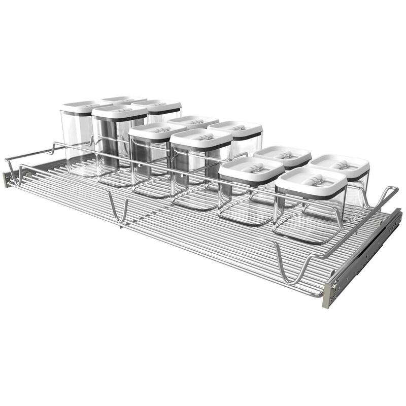 Rev-A-Shelf 5WCOR Series 30 Inch Pull Out Cabinet Organizer with 12 - Chrome