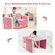 preview thumbnail 6 of 8, Gymax Multi-functional Kids Sofa Table Chair Set 2 Seat Couch