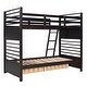 preview thumbnail 35 of 58, Elegant Twin over Twin Wood Bunk Bed with Built-in Ladder and 2 Drawers, Maximized Space, Solid Construction