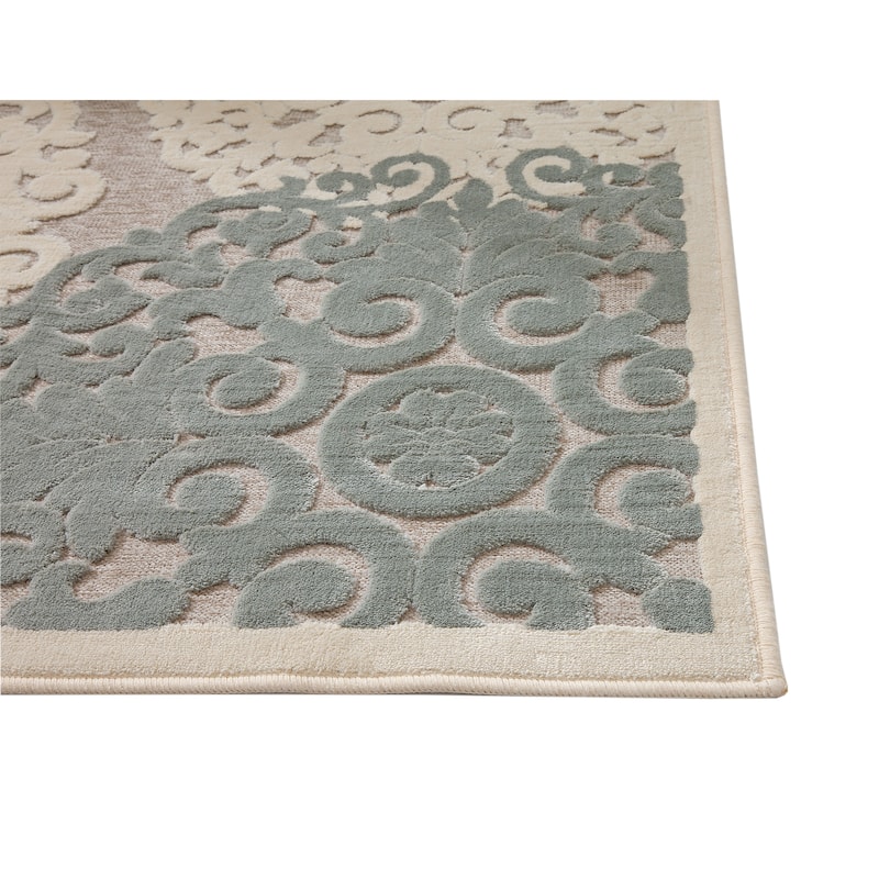 Declan Grey/Tan/Ivory Area Rug - 9' x 12'