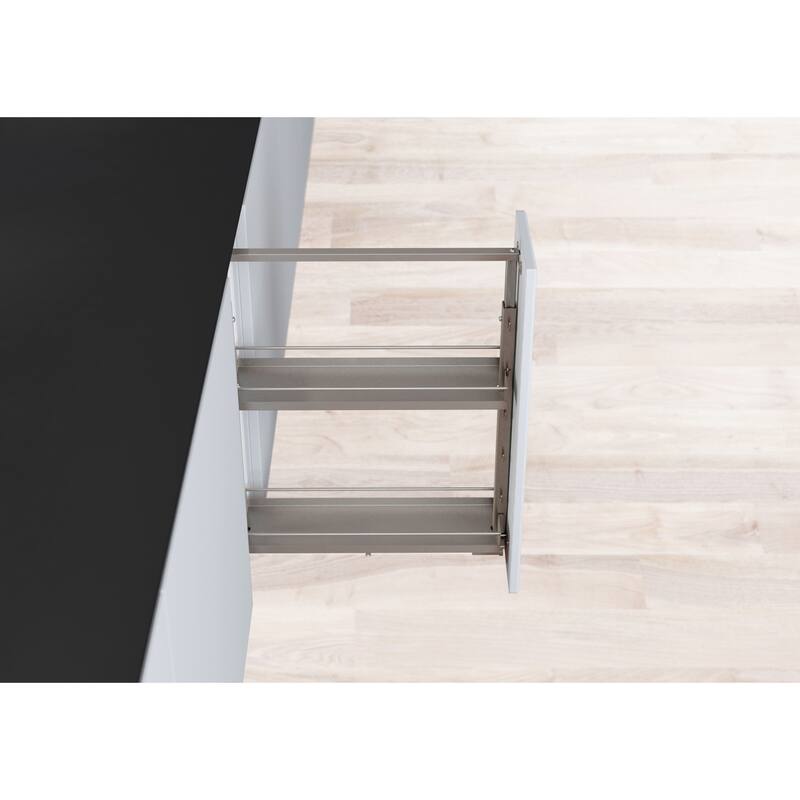 Kessebohmer 3-3/8" Wide Metal Trays for 24" to 32" Base Pull Out - Champagne