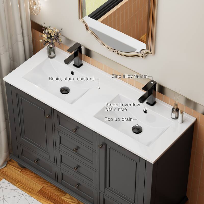 Bathroom Vanity with Sink Combo Set, Free Standing Bathroom Storage Cabinet