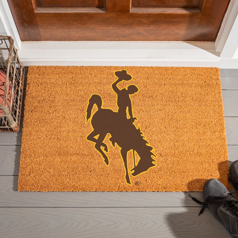 University of Wyoming Full Color Indoor/Outdoor Coir Mat - 36" x 24"