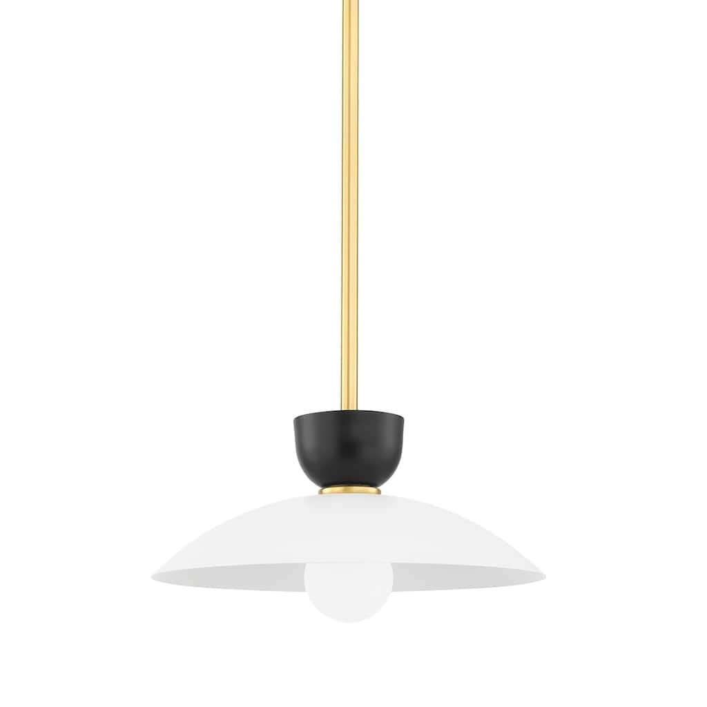 Whitley 1 Light Small Pendant - Aged Brass