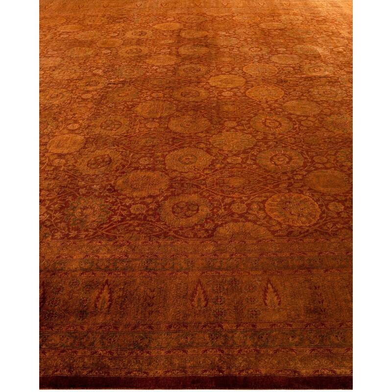 Overdyed, One-of-a-Kind Hand-Knotted Area Rug - Gold - 10' 2" x 16' 1"