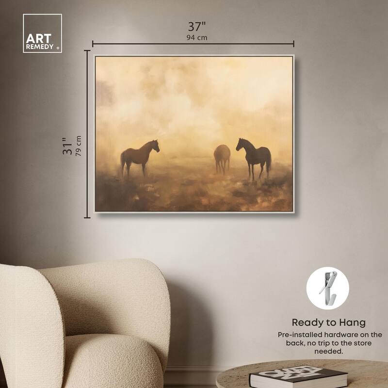 Equine Trio Canvas by Art Remedy