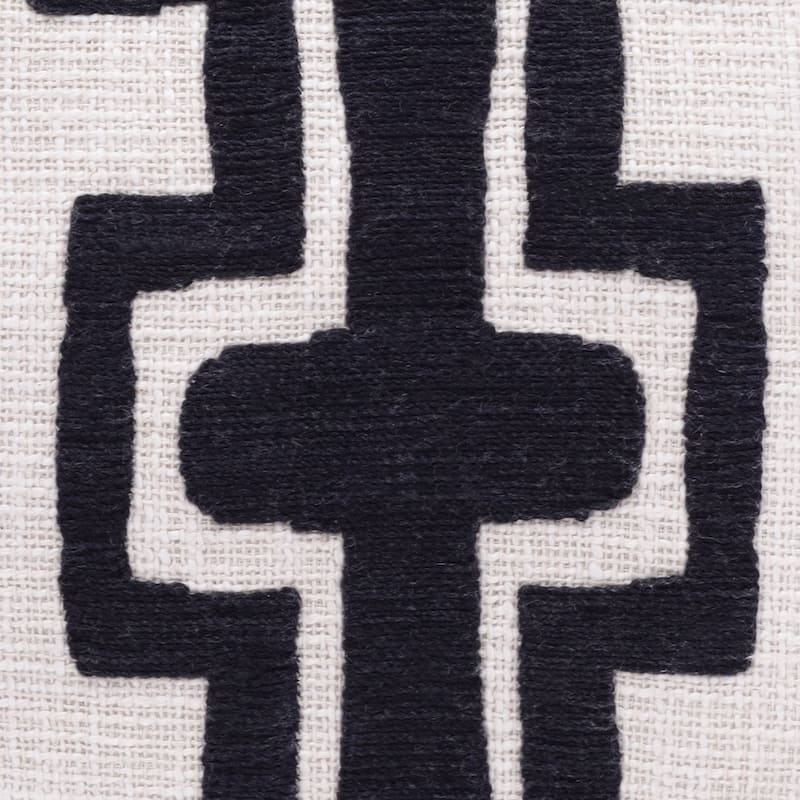 HomeRoots 20" X 20" Black And Ivory 100% Cotton Geometric Zippered Pillow