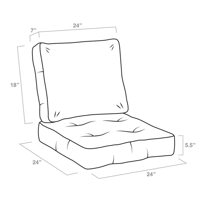 ARDEN earthFIBER Tufted Blowfill Deep Seat Set, 24 x 24