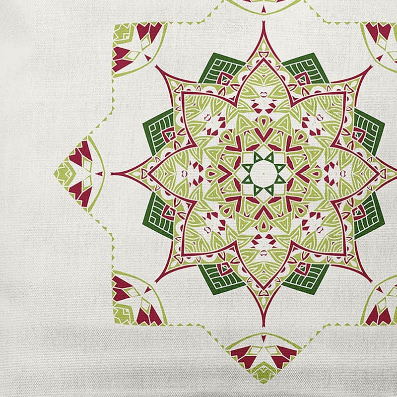 Snowflake Star Winter Soft Spun Polyester Indoor/Outdoor Throw Pillow