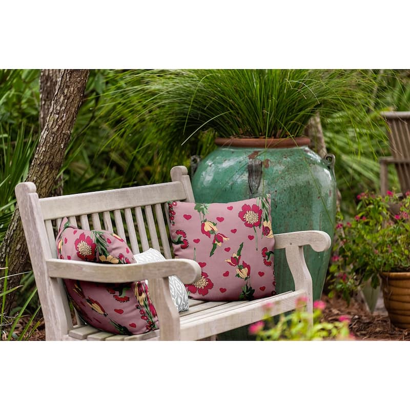 Love In The Garden Valentines Day Decorative Throw Pillow