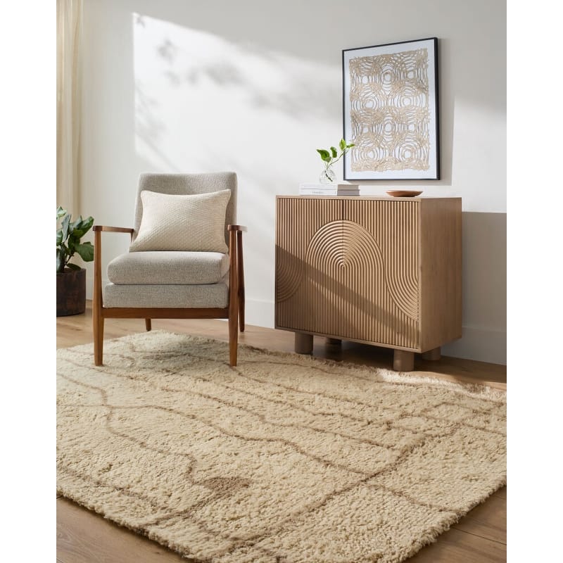 Livabliss Beni Moroccan Global Area Rug - 2' x 3' - Beige