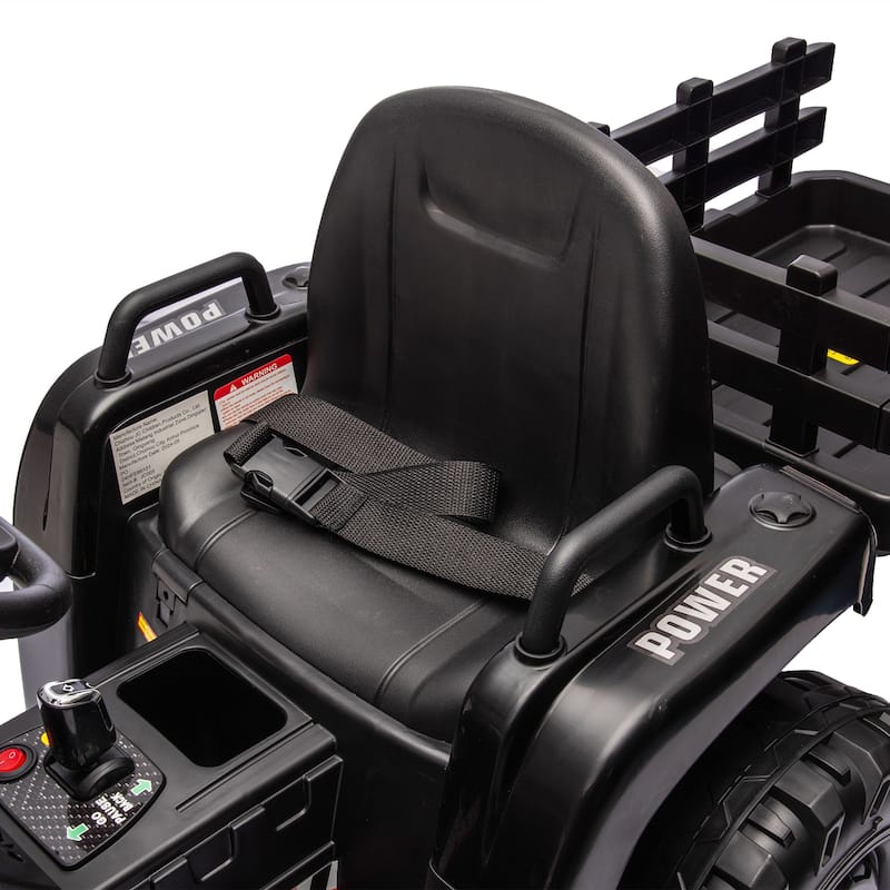 Ride on Tractor,Trailer,24VBattery Powered Electric Toy,200w*2motor 1.86-4.97MPH,Remote Control,3 speed adjustable,LED,safe belt