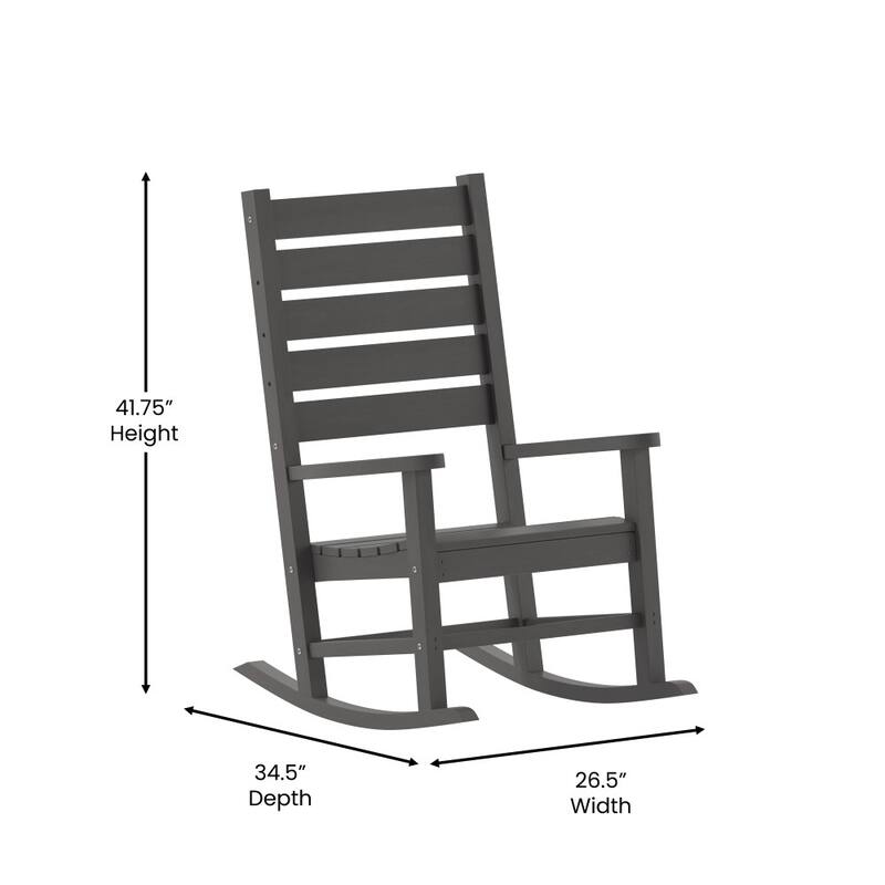 Classic Outdoor All-Weather HDPE Rocking Chair