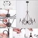 preview thumbnail 11 of 9, Farmhouse 6-Light French Country Chandelier Crystal Transitional Lights for Dining Room