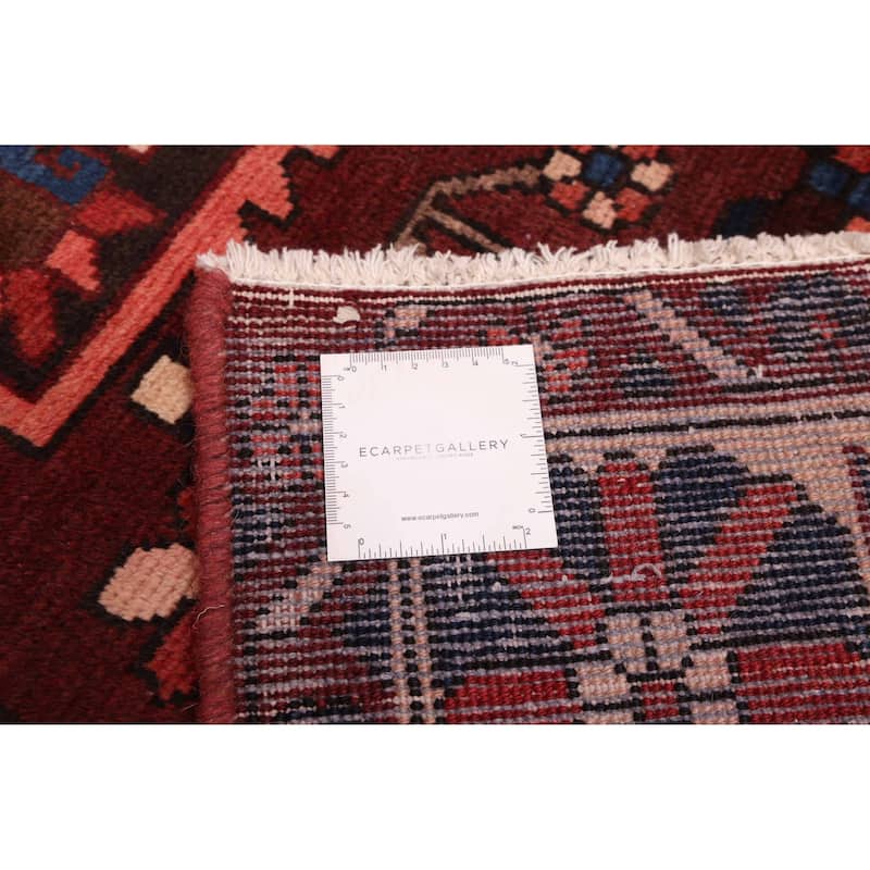 ECARPETGALLERY Hand-knotted Kayseri Vintage Dark Red Wool Rug - 6'7 x 9'11