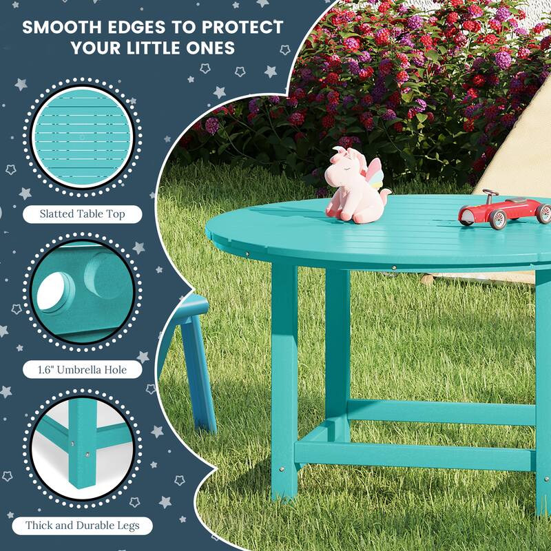 Laguna Kids Adirondack 5-Piece Round Table Dining Set