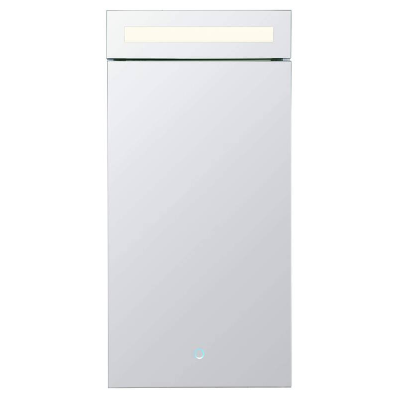 Bathroom Medicine Cabinet, Aluminum, Recessed/Surface Mount, Mirrored Interior w/LED