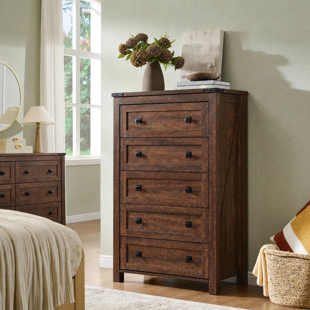 tall brown dresser SUCSSRICH while trendy bun Traditional Tall Chest of Drawers