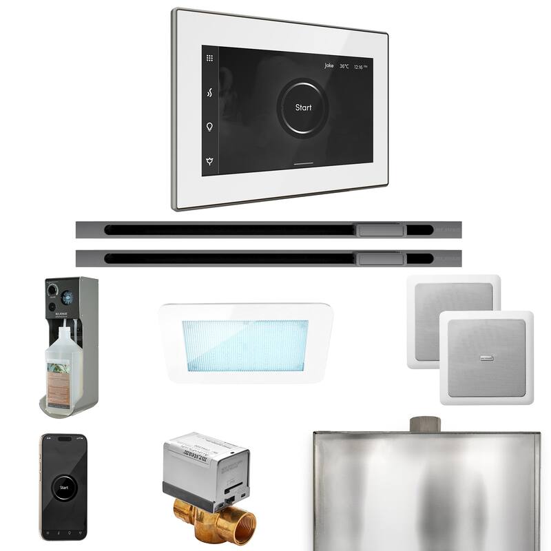 Mr Steam XDRM2XL Xdream Max Linear Package Steam Shower Control - White / Brilliant Black