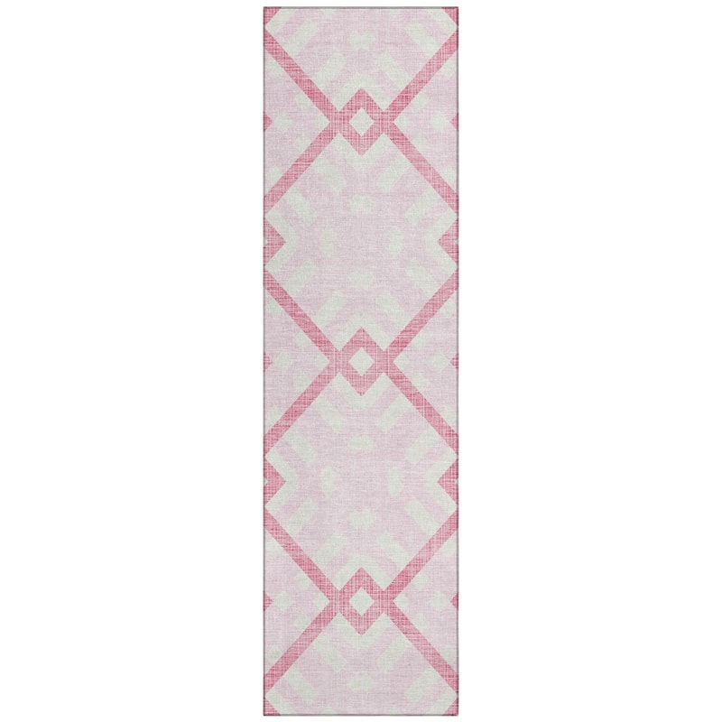Machine Washable Indoor/ Outdoor Chantille Trellis Modern Rug