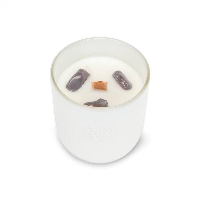 Rose Quartz Crystal Candle