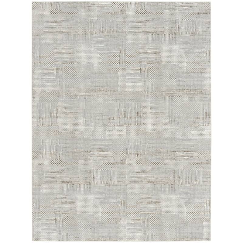 Power Loomed Abstract Modern Non Skid Stain Resistant Area Rug - 144' X '108' X '0.39