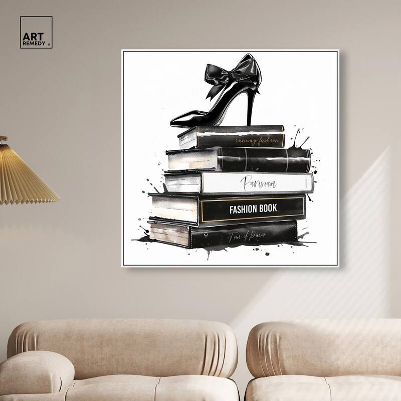 Classic Book Stack Canvas by Art Remedy
