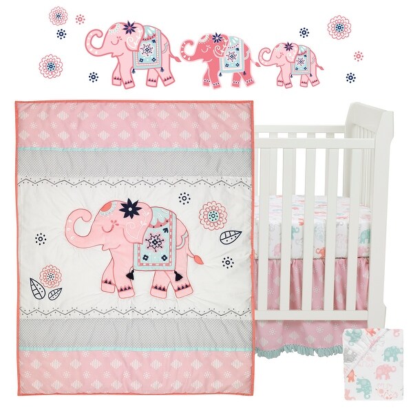 boho elephant crib bedding