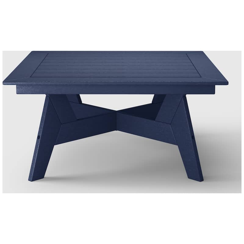 Polytrends Birchwood All Weather HDPE Outdoor Patio 37 Inch Square Conversation Table