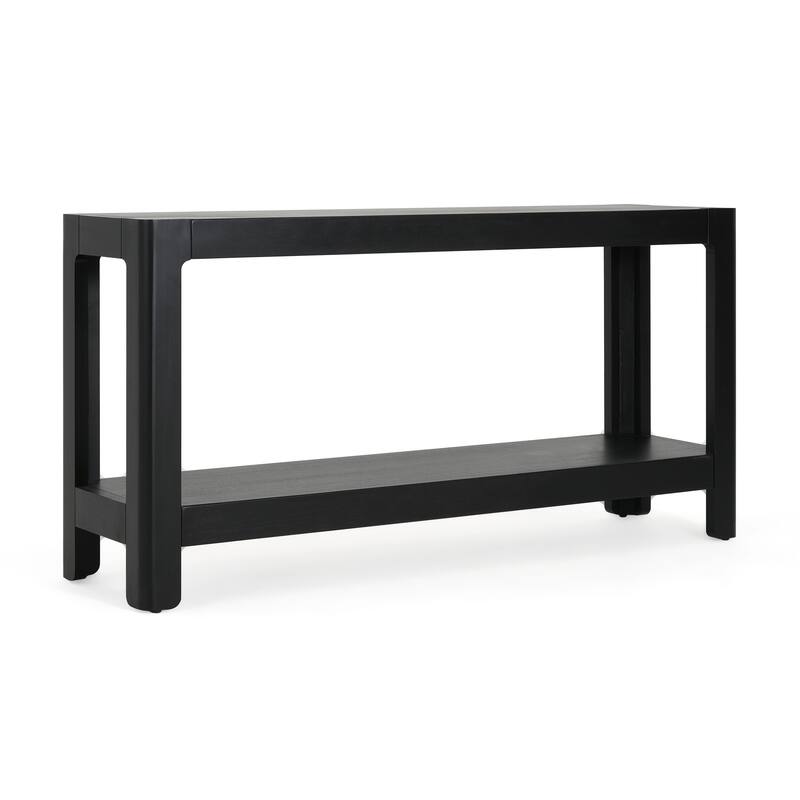 Modern Farmhouse Console Table with Rounded Corners & Adjustable Feet by Harper&Bright Designs