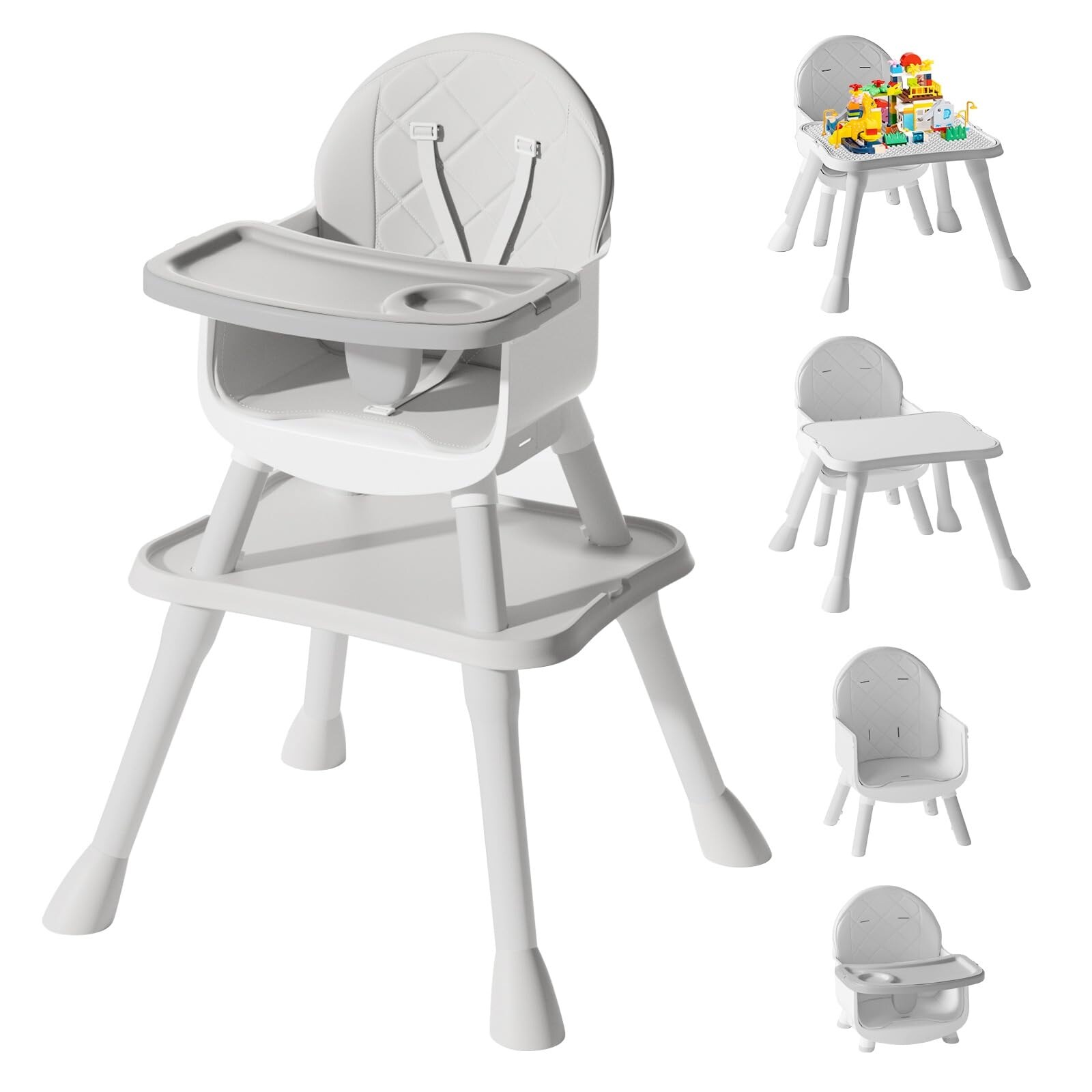 ベビー用家具 one 6 in 1 Baby High Chair, Convertible Highchair for Babies and