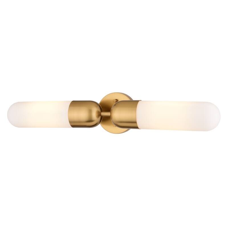 Thalia 24.75 in. Bath Bar Vanity Light White Glass Shade