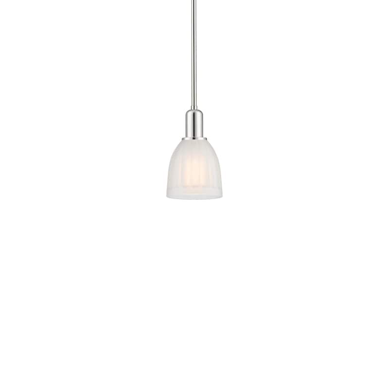 Innovations Lighting 716-1S-10-6 Brookfield Pendant Brookfield 6" Wide - Polished Nickel / White