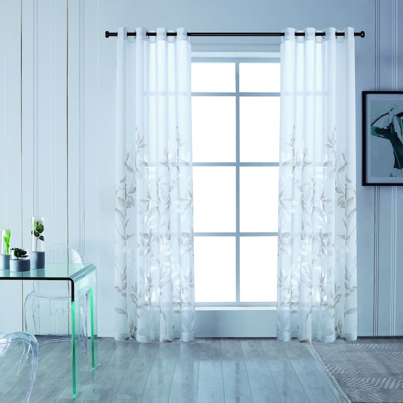 Lyndale Madison Sheer Curtain. - 52 x 108 - Beige